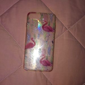 Clear flamingo iPhone 8 Plus phone case